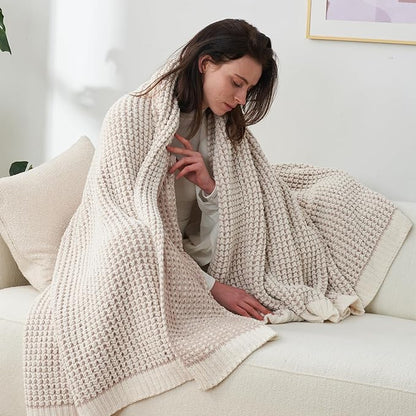 Amélie Home Waffle Chenille Throw Blanket - Image 3