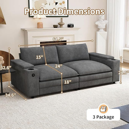 81.5" Loveseat Cloud Sofa Couch - Image 2