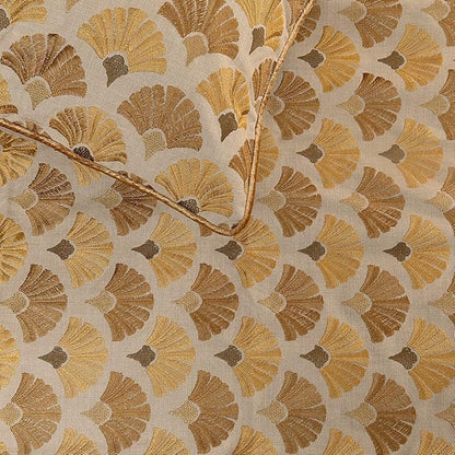 The HomeCentric King Queen Twin Beige & Yellow Gold Handmade King 90"x18" Bed - Image 3