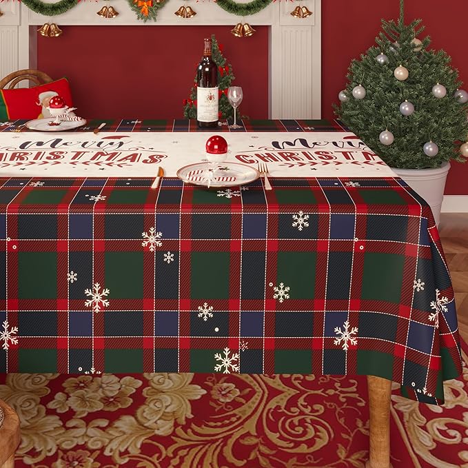 Christmas Rectangle Table Cloth, 100% Waterproof Tablecloth, Christmas by Unknown