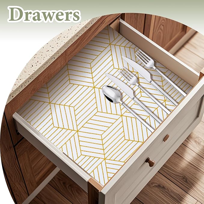 Shelf Liners for Kitchen Cabinets 12in x 40FT, Non Adhesive Cabinet Liner - Image 3