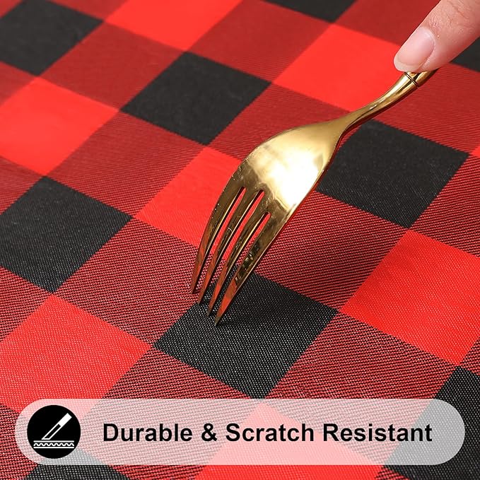 Smiry Rectangle Picnic Table Cloth, Elastic Waterproof Fitted Vinyl Tablecloths - Image 8