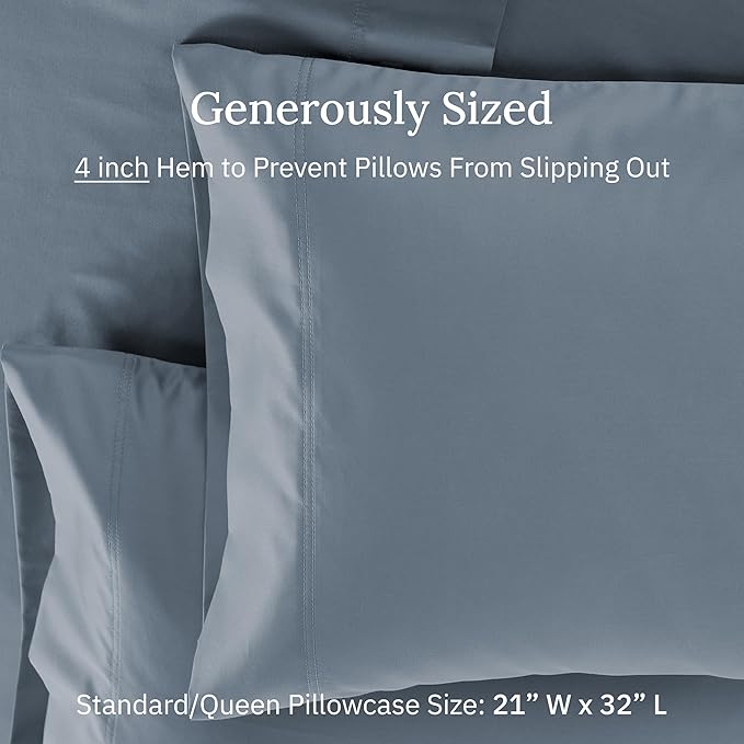 Luxuriously Soft Hotel Quality 600 Thread Count, 100% Cotton Set of 2 Cases - Image 4