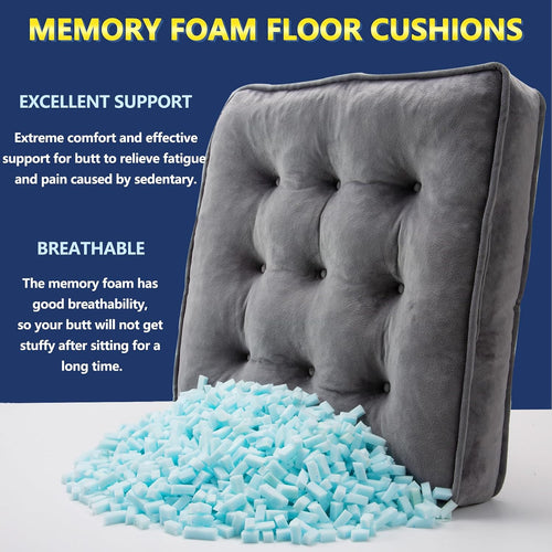 1 middle one floor pillow set of 2 shown in use