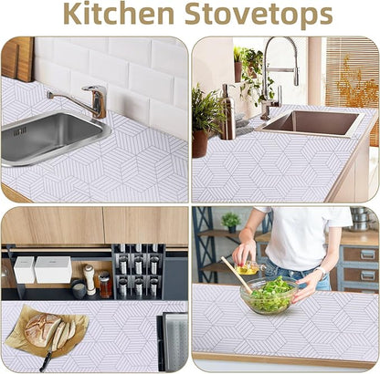 Shelf Liners for Kitchen Cabinets Non Adhesive Shelf Liner Paper Non-Slip - Image 6