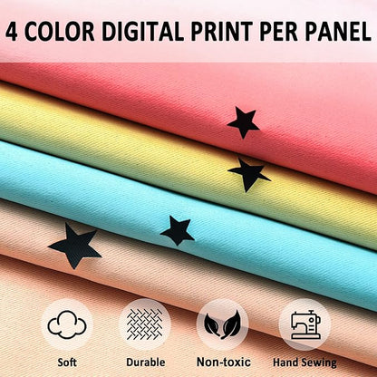 Kinryb Rainbow Star Cutout Curtains - Image 9