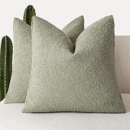 Foindtower Pack of 2, Decorative Textured Boucle Throw Pillow Covers Accent by Foindtower