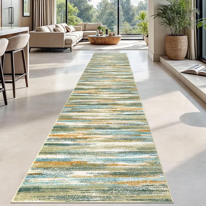 Modern Abstract Runner Rug 2.6x18 - Image 2