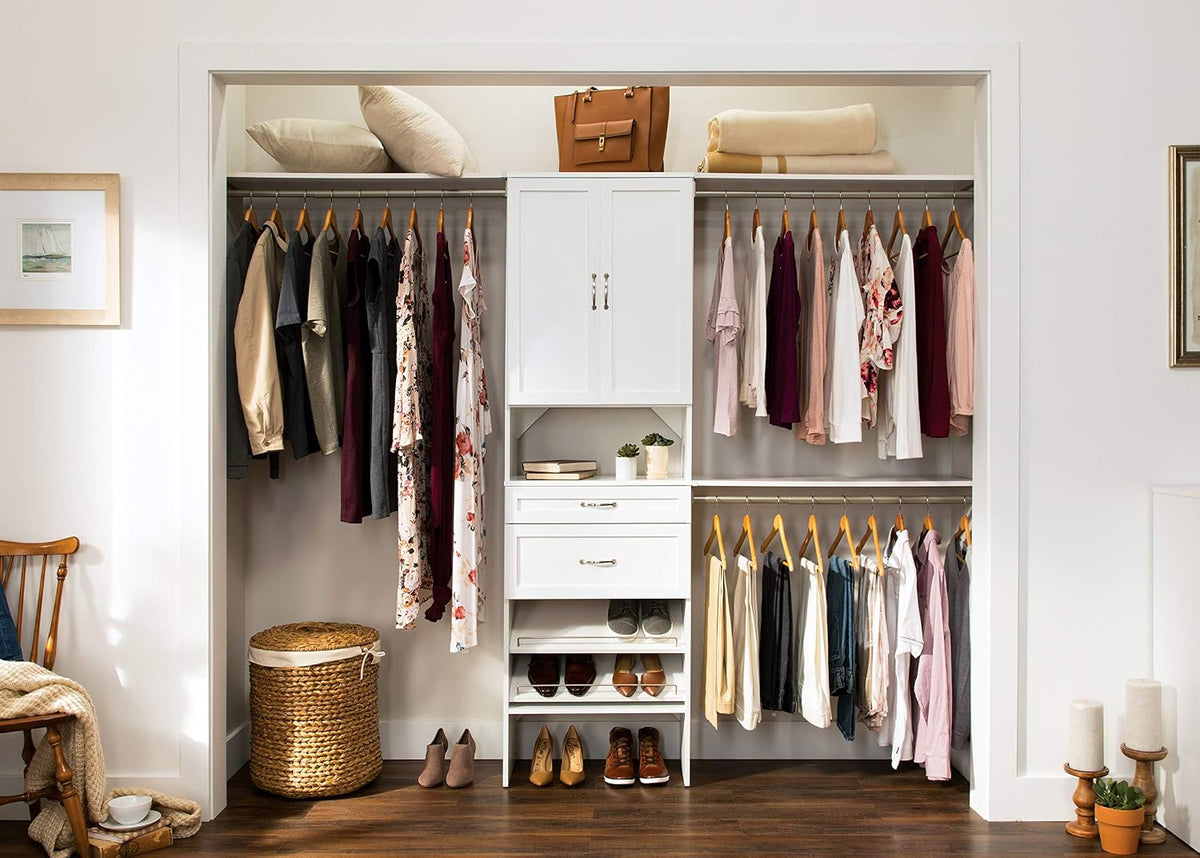 closetmaid suitesymphony wood closet organizer system, 25-inch starter, view 13