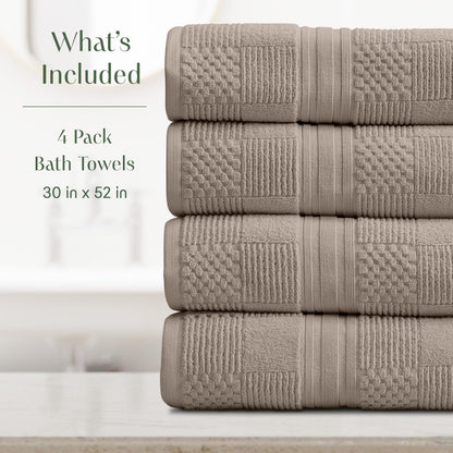 springtree home 100% cotton bath towel set | shown in use