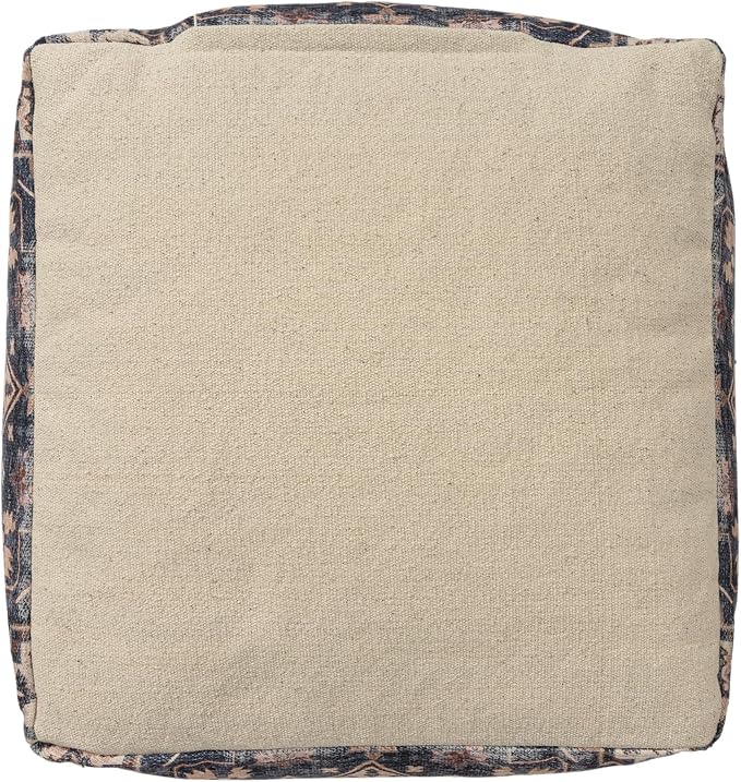 L. R. Resources, Inc. LR Home Vintage Medallion Square Indoor Medium Pouf - Image 7