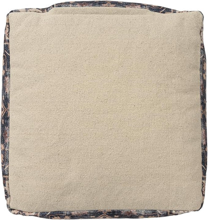 L. R. Resources, Inc. LR Home Vintage Medallion Square Indoor Medium Pouf - Image 7