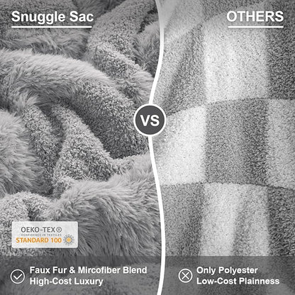Snuggle Sac Faux Fur Throw Blanket - Image 2