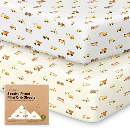 2-Pack Mini Crib Sheets Fitted by KeaBabies