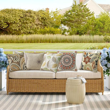 Outdoor Sunbrella Decorative Pillows Pack of 4, Allure Dusk - Image 3