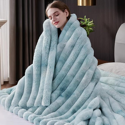 Fluffy Faux Fur Throw Blanket King Size, Thick 1000GSM Soft Cozy Throw Blankets by Unknown