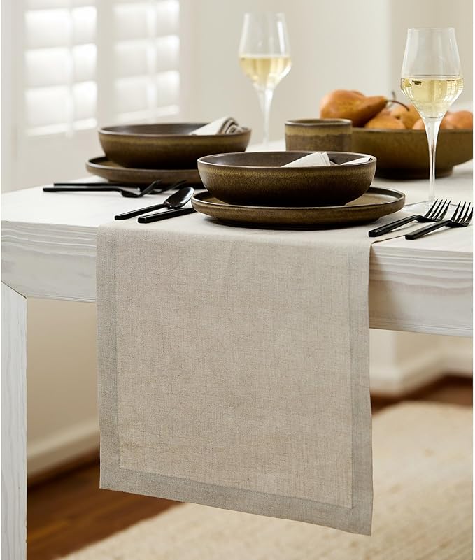 Solino Home Linen Natural Table Runner 48 Inches - Image 2