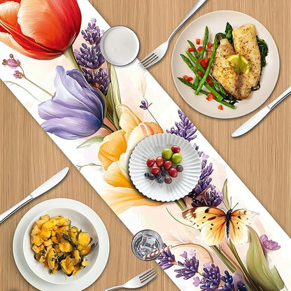 Floral Table Runner – 13x72 Inch Spring Summer Table Decor - Image 8