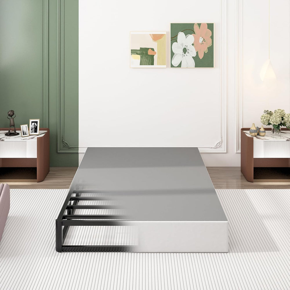 9 Inch Twin Box Spring, Heavy Duty Metal Mattress Foundation, 3000 lbs Capaci...