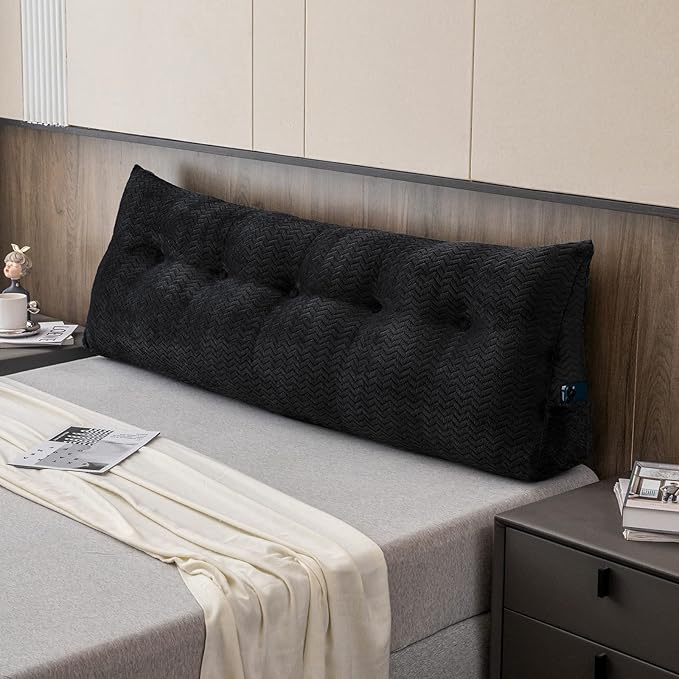 Large Bolster Triangular Headboard Wedge Backrest Positioning Support Bed Rest by ZOEMO