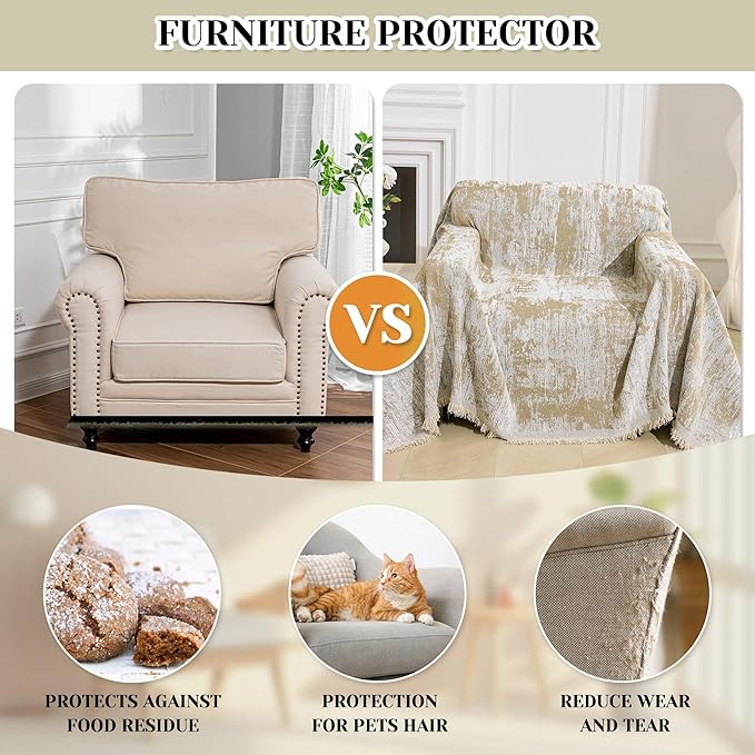 MEETSKY Small Couch Cover Oversized Recliner Covers Washable Armchair Sofa Cover - Image 6
