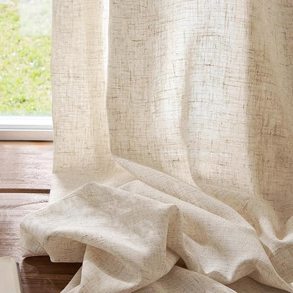 jinchan Extra Long Linen Blend Curtain 108 Inches Long 1 Panel - Image 7