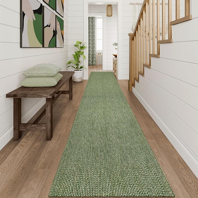 Uphome Kitchen Runner Rug, Low Pile Woven Cotton Modern Carpet Runners - Image 7