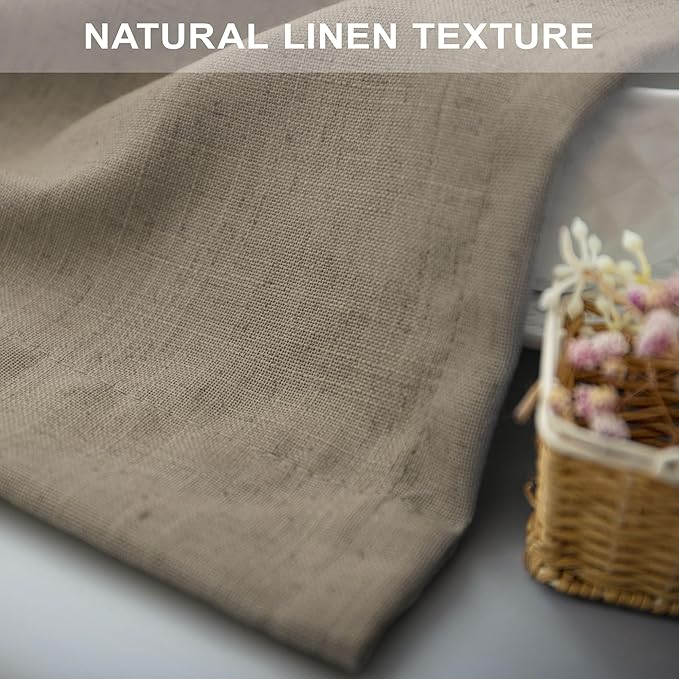 Pitalk Dark Taupe Linen Curtains - Image 9
