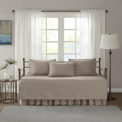 comfort spaces kienna daybed cover set 5 piece, close-up detail