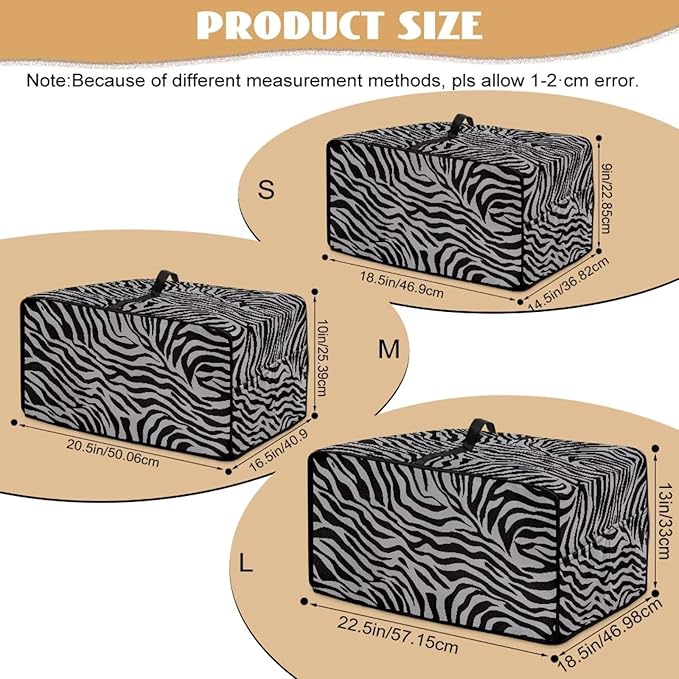Grey Zebra Print Microwave Oven Dust Cover Dust-Proof Waterproof Microwave - Image 7