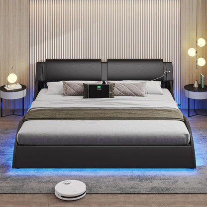 dictac king size bed frame with headboard and, close-up detail