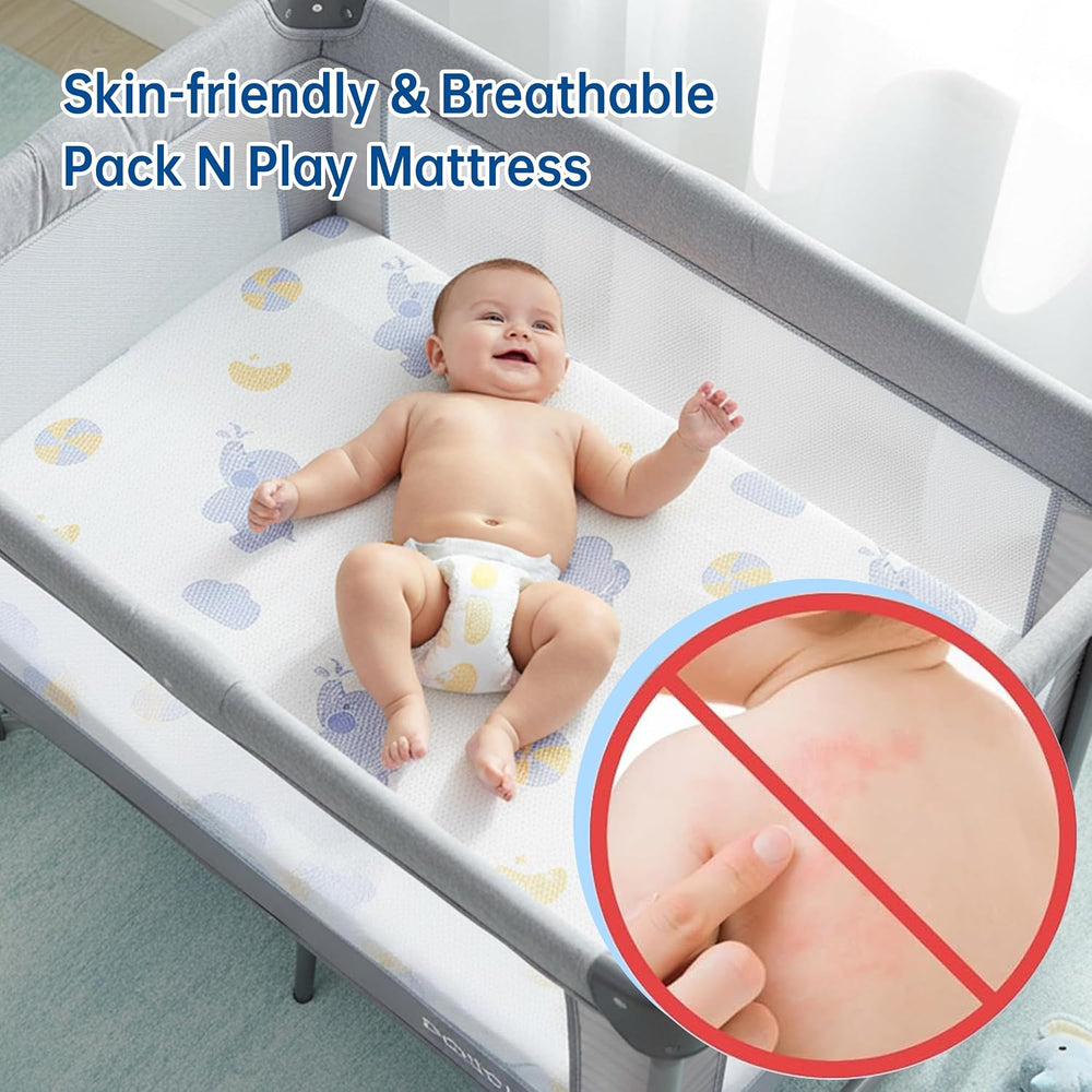 Pack and Play Mattress, 38"x26" Dual Sided Memory Foam