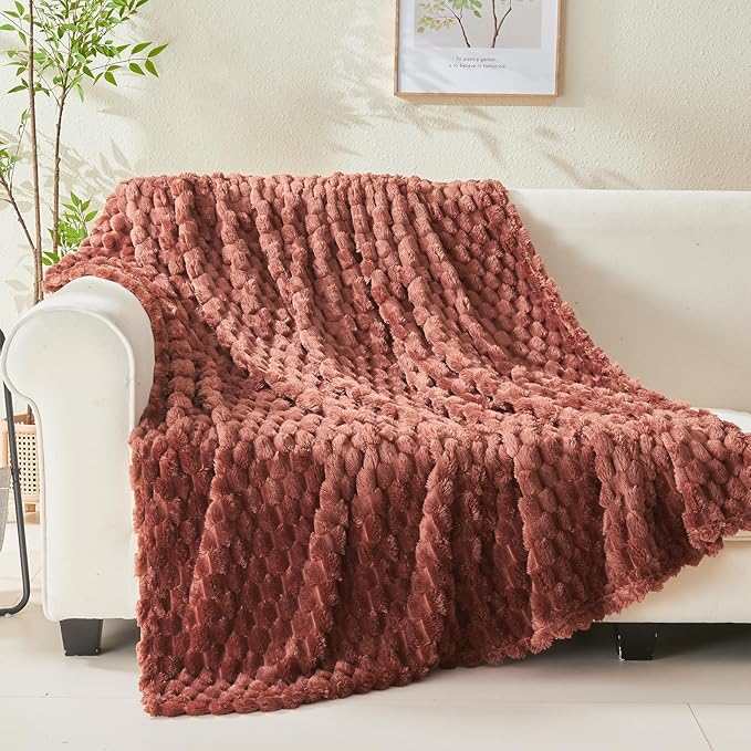 NEWCOSPLAY Super Soft Twin Blanket Coffee Premium Silky Flannel Fleece 3D - Image 8
