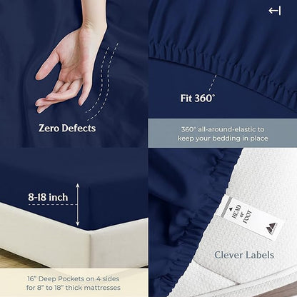 Mayfair Linen 500 Thread Count California King Cotton Sheets - Image 5