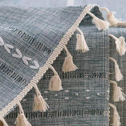 Bedside Table Cloth with Tassel Small Table Cover - Image 4