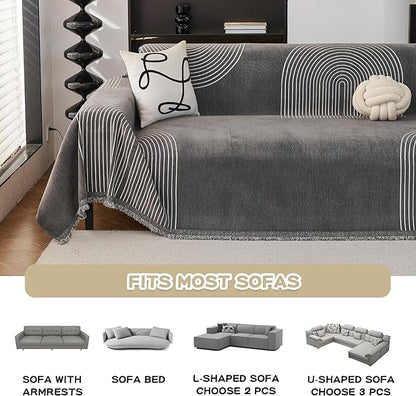 MEETSKY Couch Cover Sofa Cover Washable, Chenille Sofa Covers - Image 7