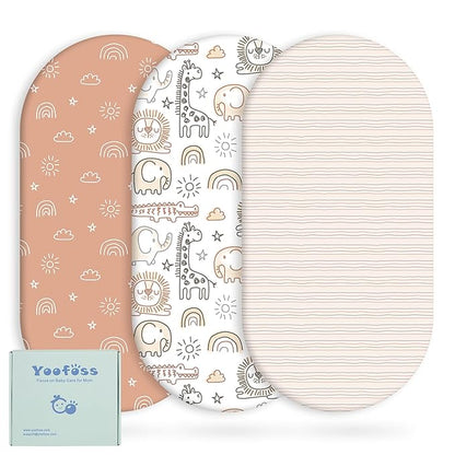 Yoofoss Bassinet Sheets for Baby, Baby Delight, Angelbliss, Soft Breathable by YOOFOSS