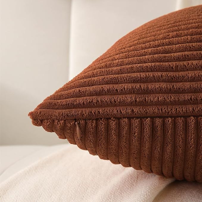 Rust Throw Pillow Covers 26x26 inch, Farmhouse Fall Home Decor, Boho Decorative - Image 4