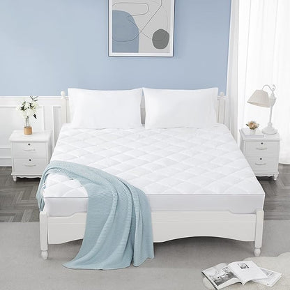 Sunflower King Mattress Pad Cover, Cotton Mattress Cover Hypoallergenic - Image 6