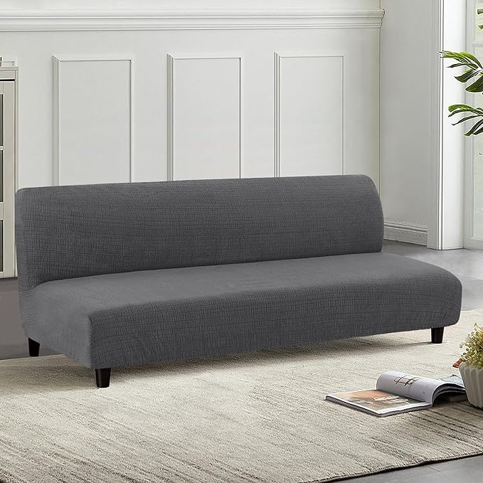 H.VERSAILTEX 100% Waterproof Armless Futon Cover, Armless Sofa Cover Stretch - Image 3