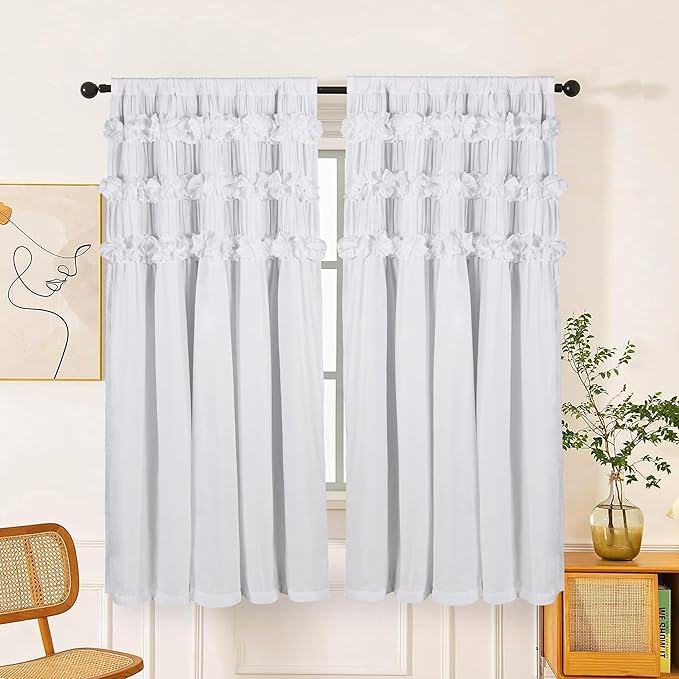White Blackout Drapes by Homechoice+Decor