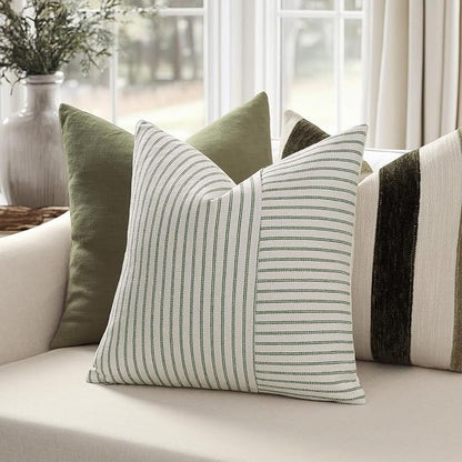 YCOLL Farmhouse Pillow Covers 18x18, Modern Accent Square Throw Pillow Covers - Image 3