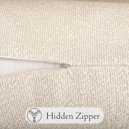 20x54 inch Neutral Boucle Body Pillow Cover, Cream White Long Pillow Cover Cozy - Image 5