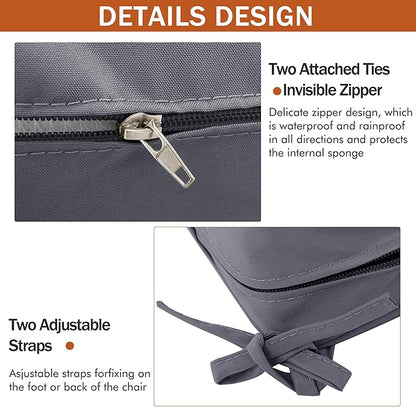Outdoor Chair Cushions 18.5x16 Inch Waterproof Patio Chair Cushions - Image 7