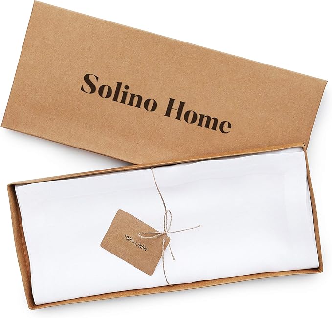 Solino Home Linen White Table Runner 36 Inches - Image 5