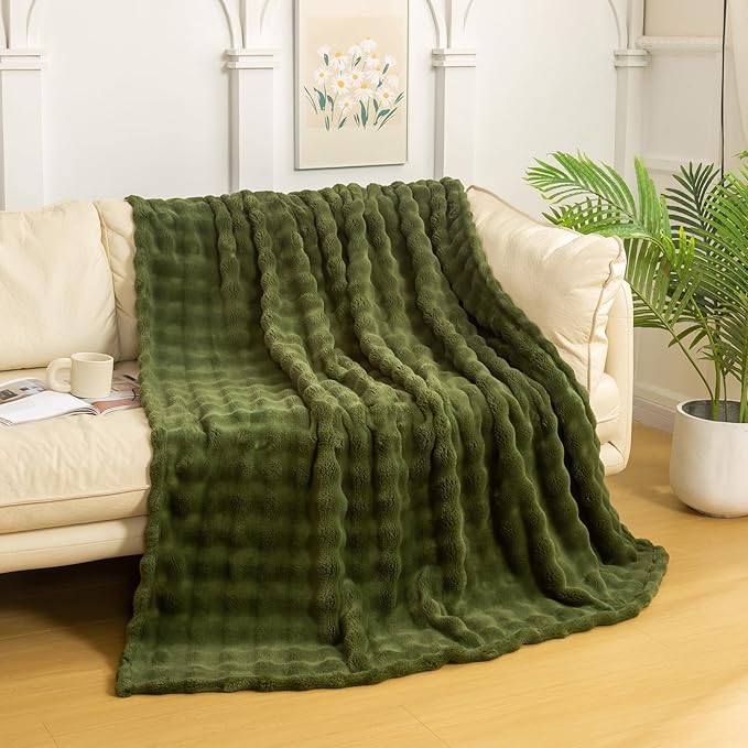 YUSOKI Luxury 3D Bubble Throw Blanket 2lb, All Ages, Home Decoration by YUSOKI