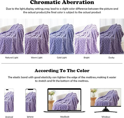 NEWCOSPLAY Super Soft King Blanket Lavender Premium Silky Flannel Fleece 3D - Image 6