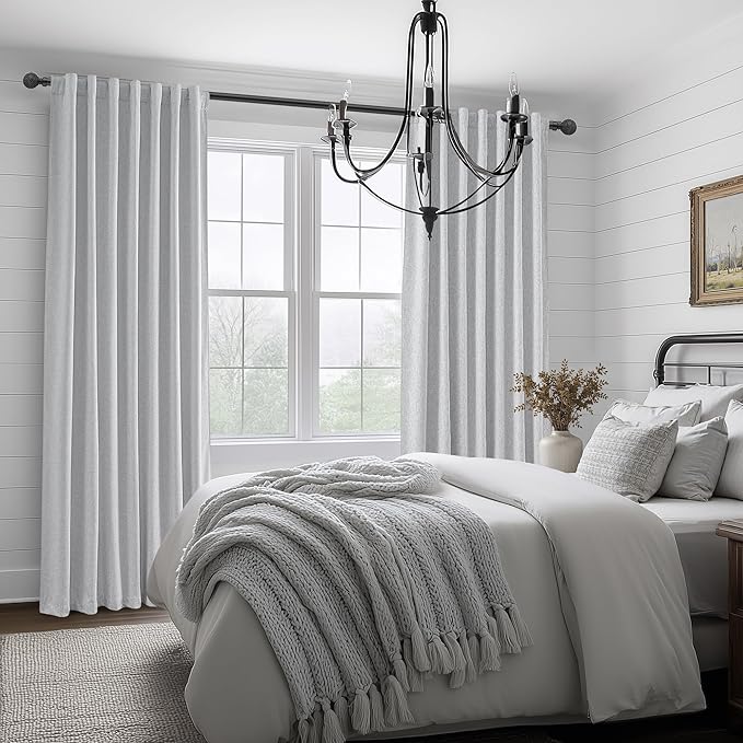 Light Grey Blackout Curtains 84 Inch Length 2 Panels Set - Image 7