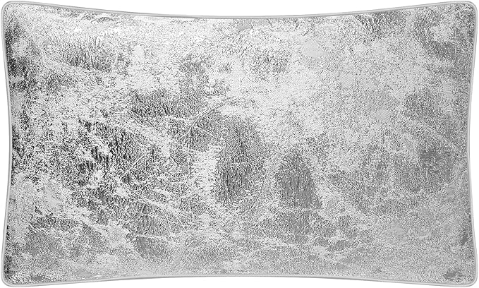 THE-TINOART Platinum Silver Metallic Pillow Case 12x20 by Unknown