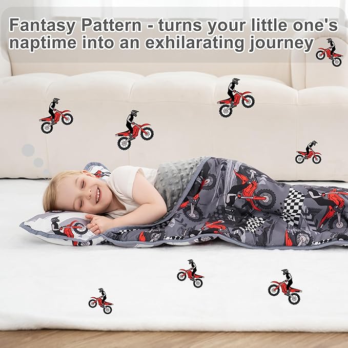 Viviland Toddler Nap Mat with Pillow and Minky Dot Blanket, Rolled Large - Image 3